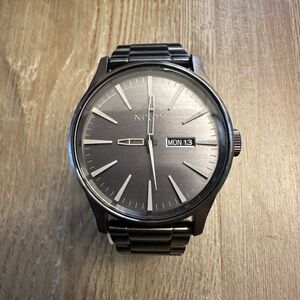 Nixon Sentry SS All Gunmetal Grey Watch - NWT
